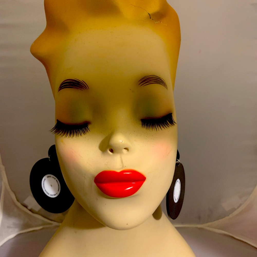 Record earrings